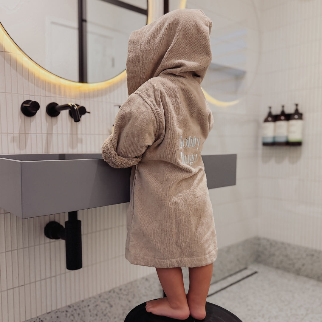 Premium Swim & Bath Robe - Stone Beige - Design Your Way