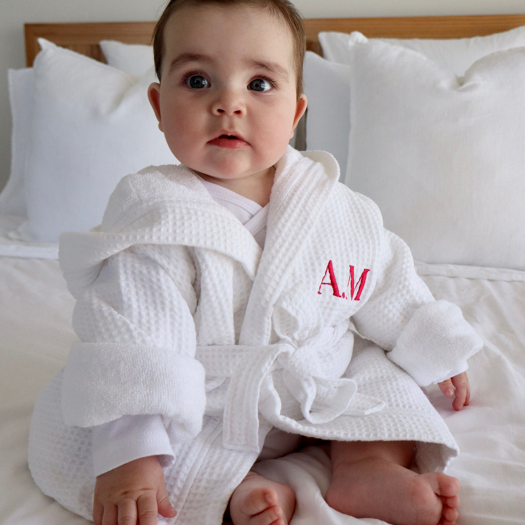 Signature White Waffle Lined Resort Robe - Design Your Way