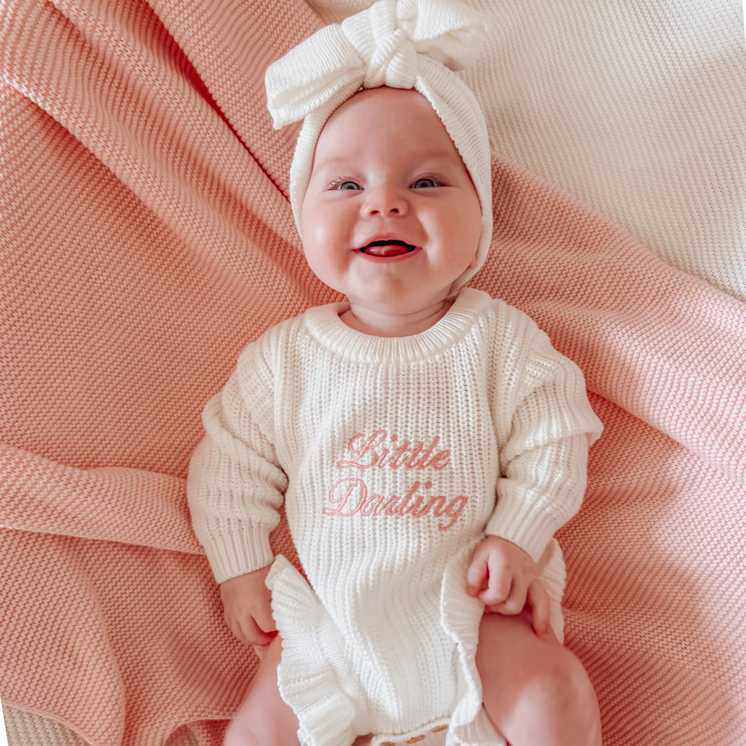 Keepsake Frill Knit Baby Romper