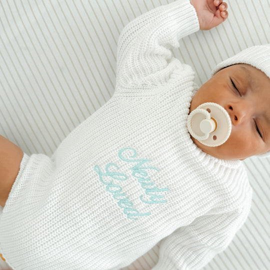 Keepsake Chunky Knit Baby Romper