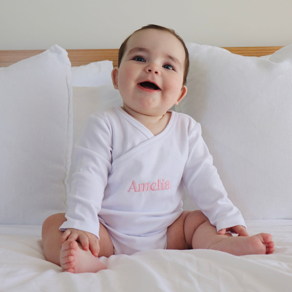 Personalised Kimono-Style Baby Onesie