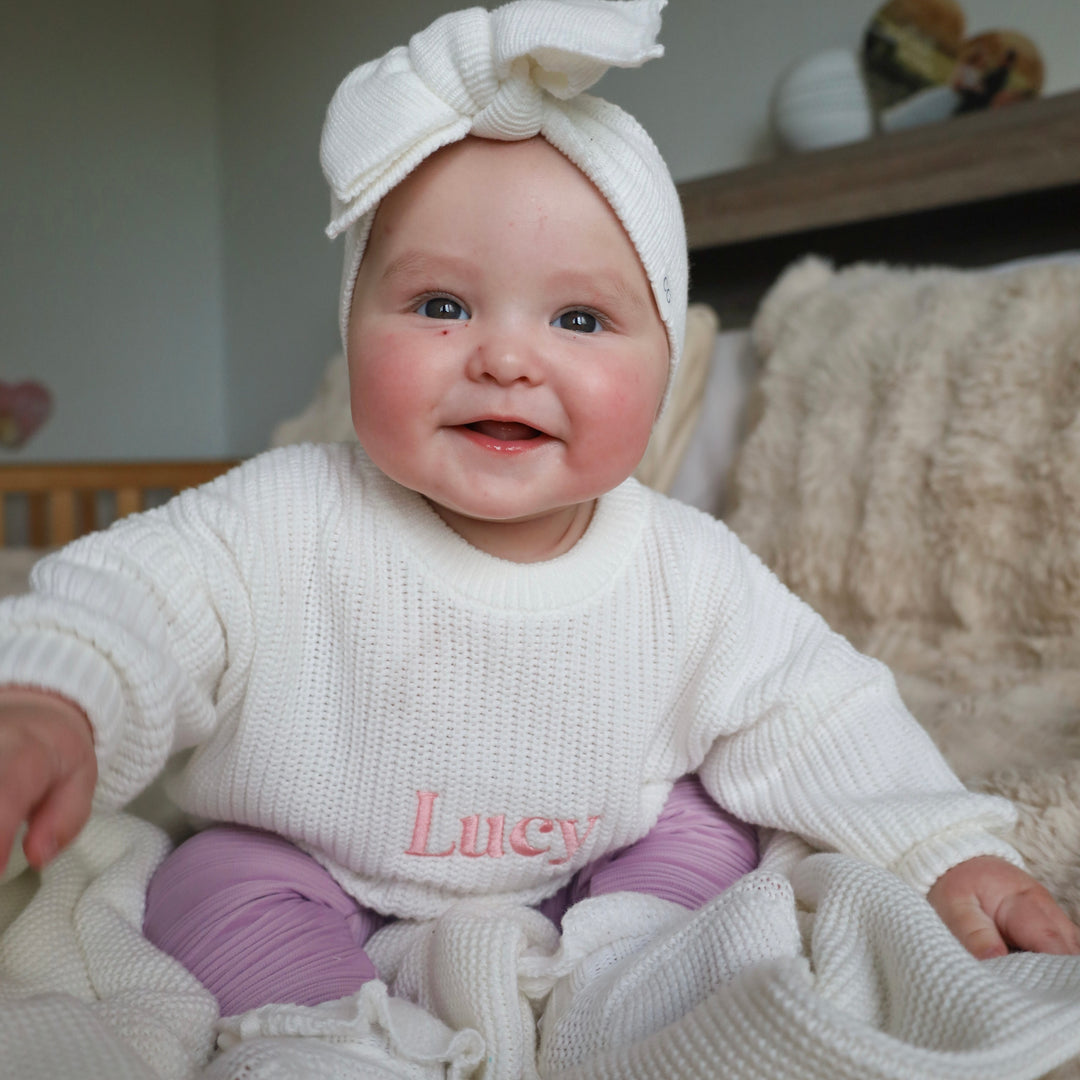 Personalised Chunky Knit Sweater - Ivory