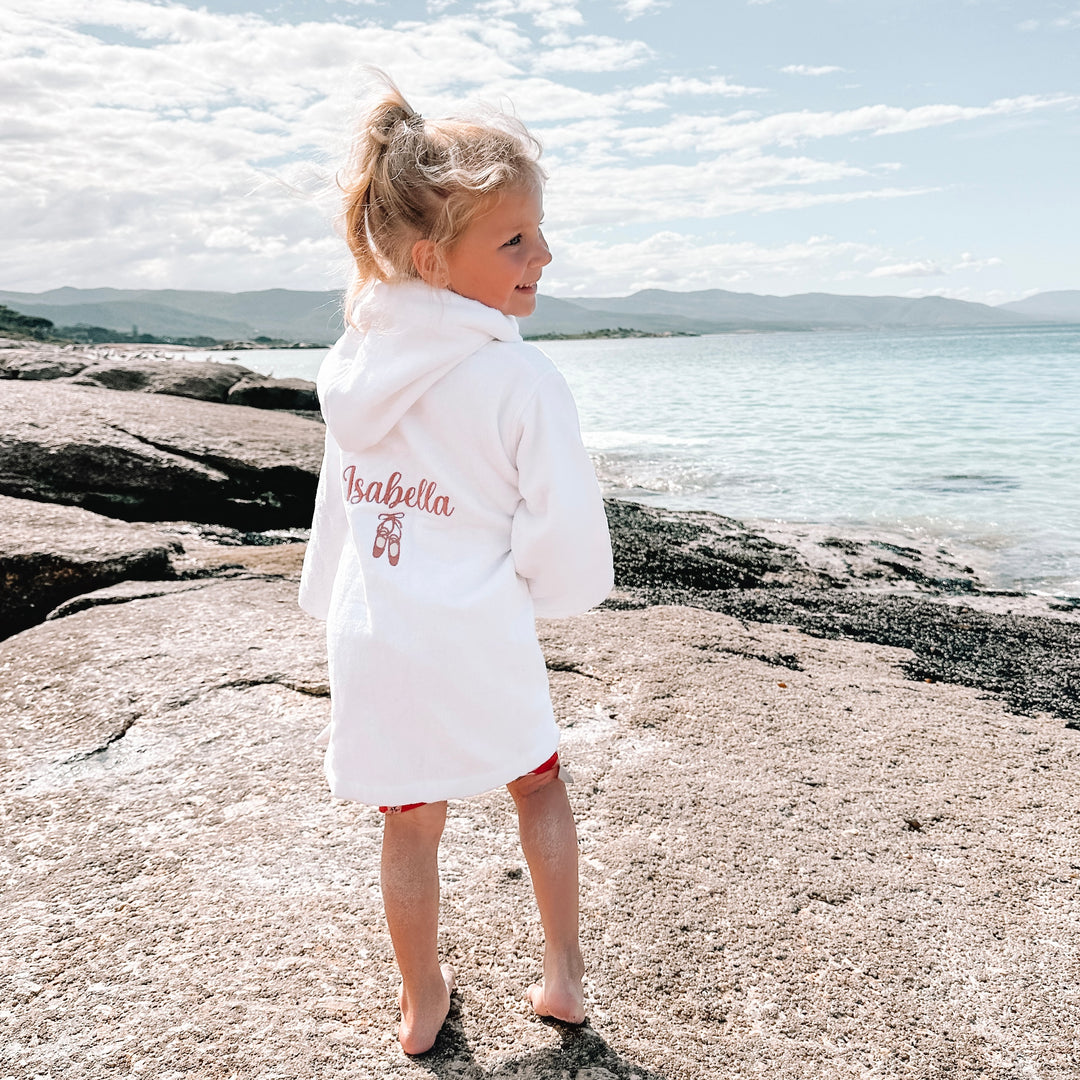Premium Swim & Bath Robe - White - Design Your Way