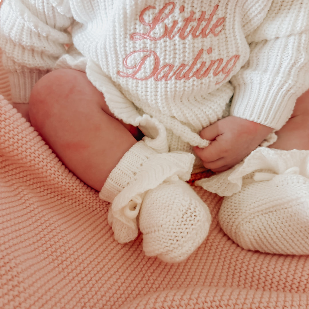 Keepsake Frill Knit Baby Romper
