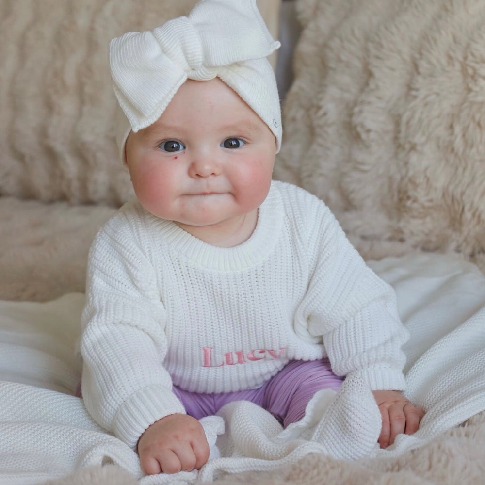 Personalised Chunky Knit Sweater - Ivory