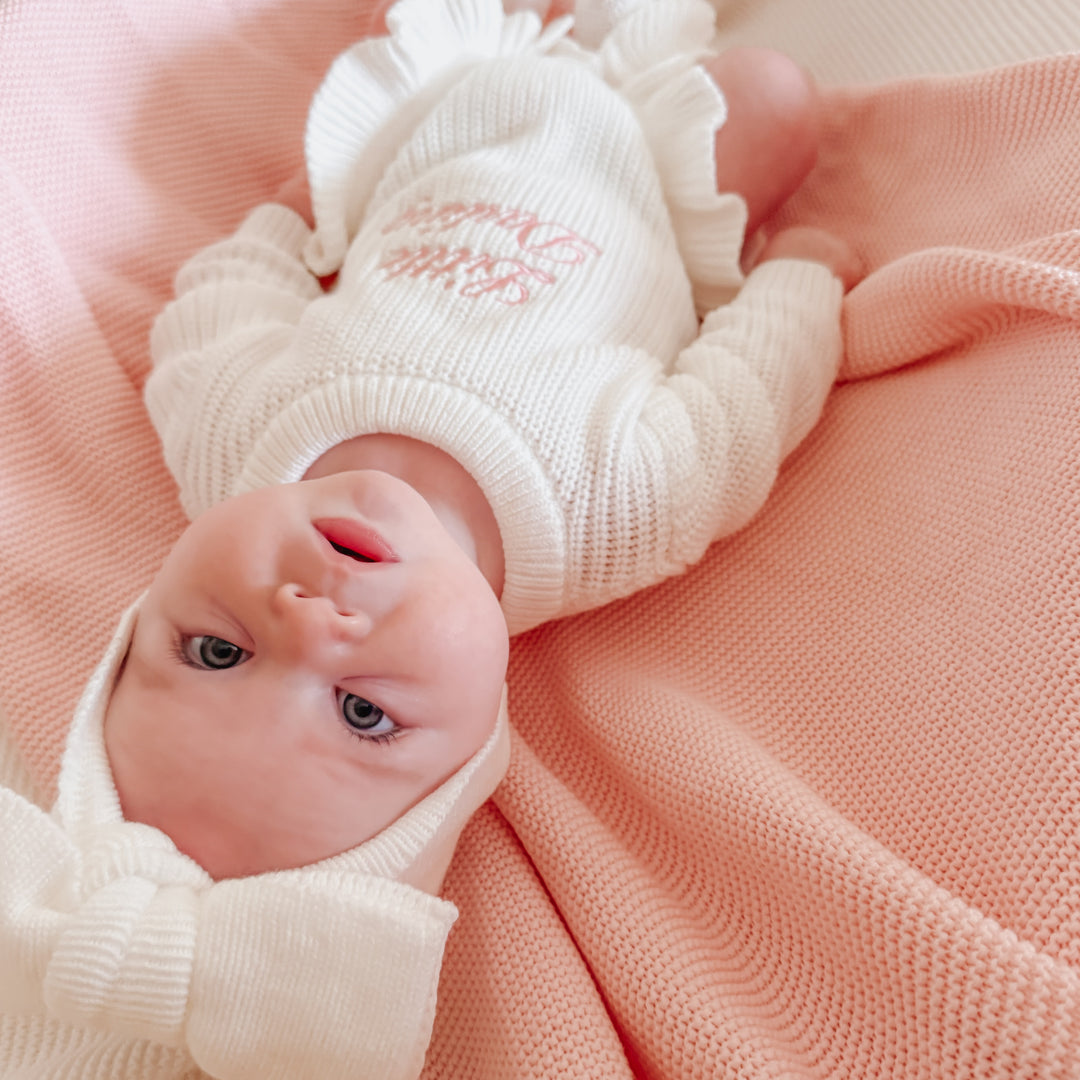 Keepsake Frill Knit Baby Romper