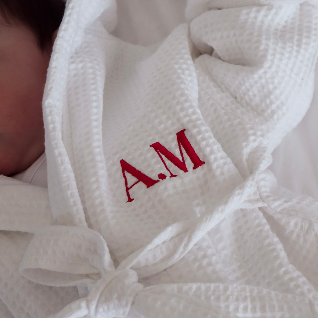 Signature White Waffle Lined Resort Robe - Design Your Way