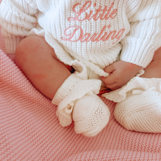 Keepsake Frill Knit Baby Romper