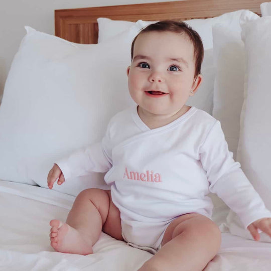 Personalised Kimono-Style Baby Onesie