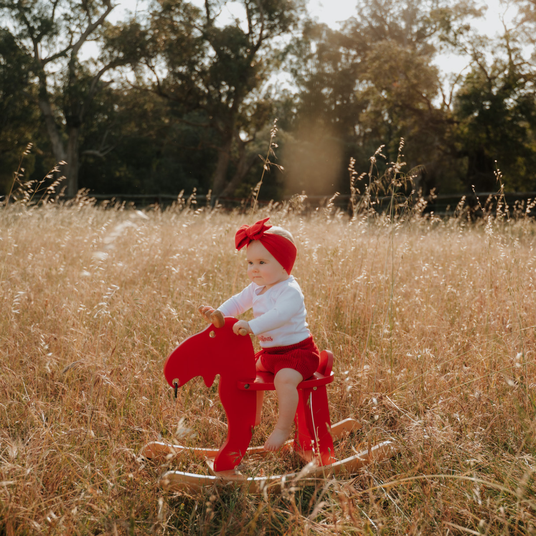 Christmas Red Knit Bubble Shorties