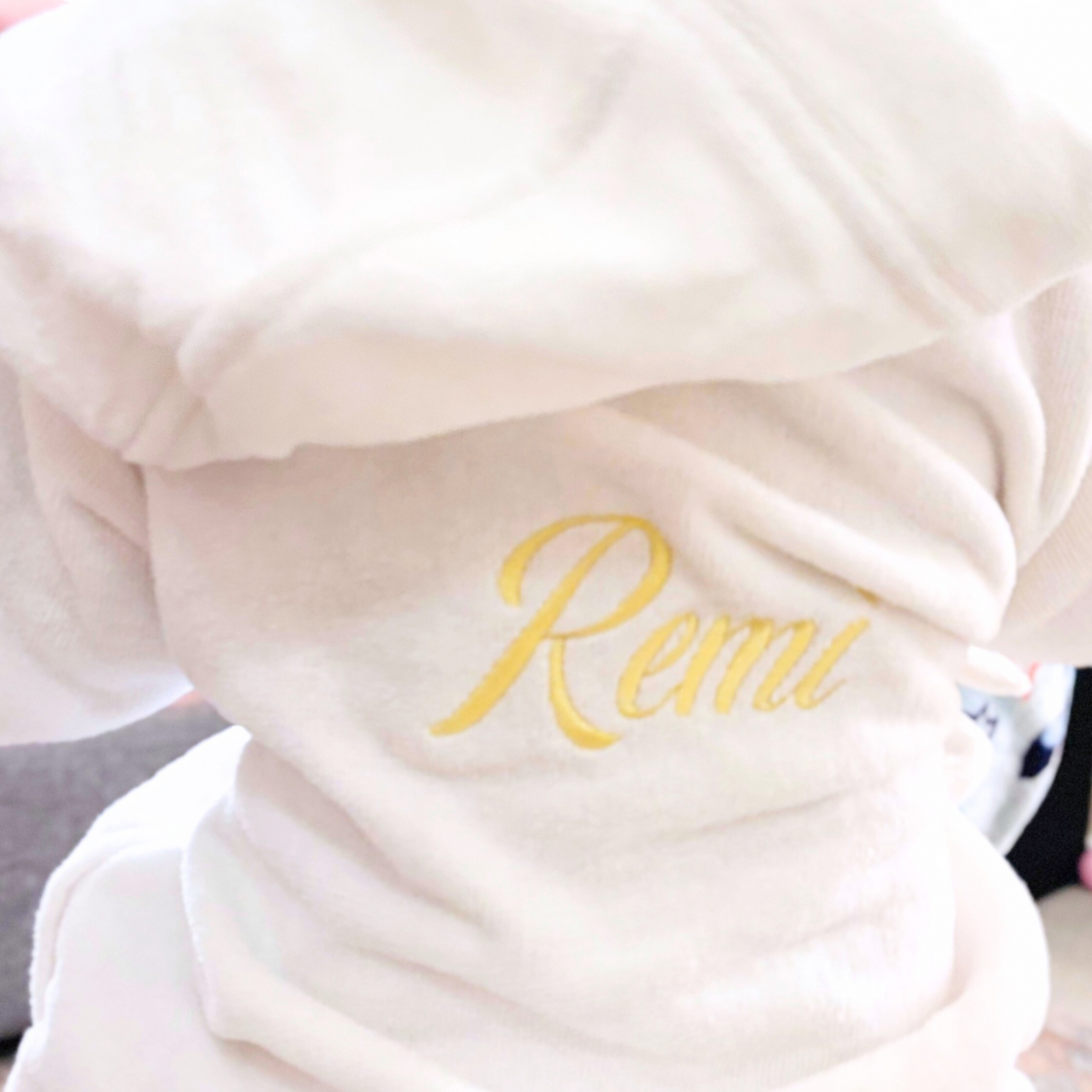 Premium Toddler Swim & Bath Robe - White