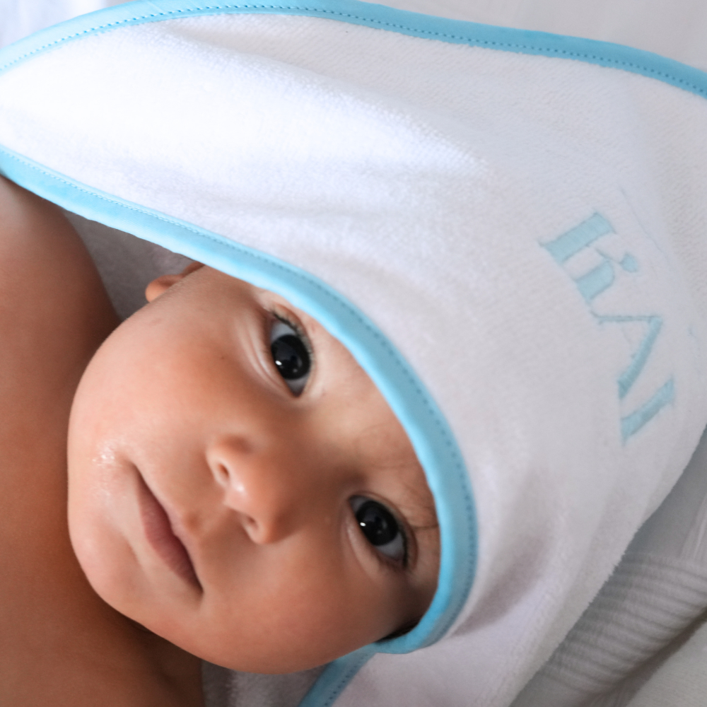 Twin Pack - Luxe Baby Hooded Bath Towels - Baby Blue