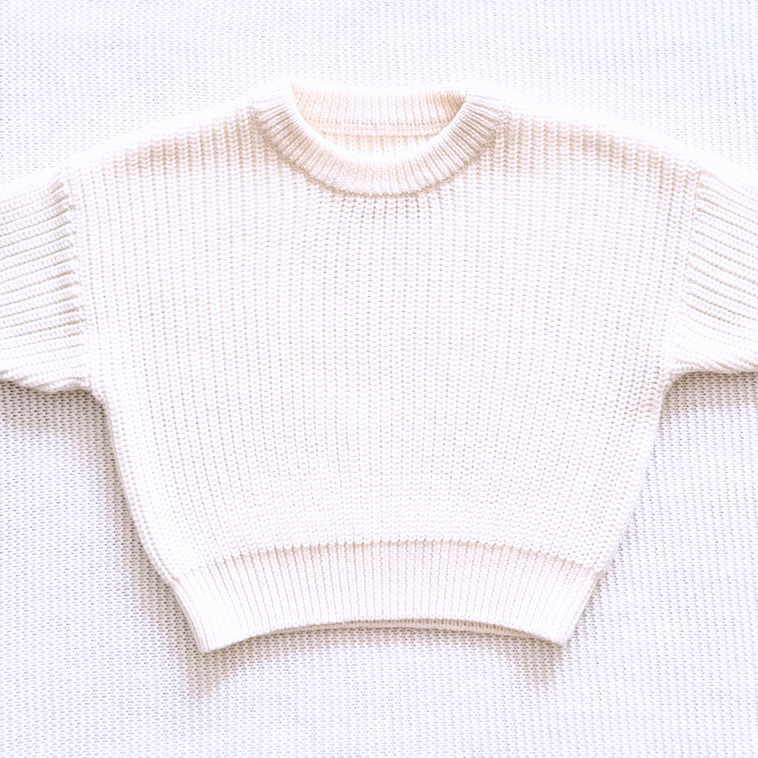 Personalised Chunky Knit Sweater - Ivory