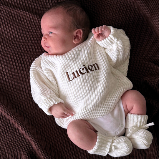 Personalised Chunky Knit Sweater - Ivory