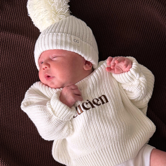 Personalised Chunky Knit Sweater - Ivory