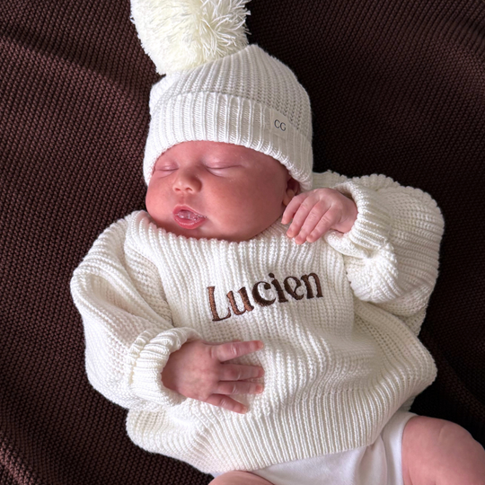 Personalised Chunky Knit Sweater - Ivory