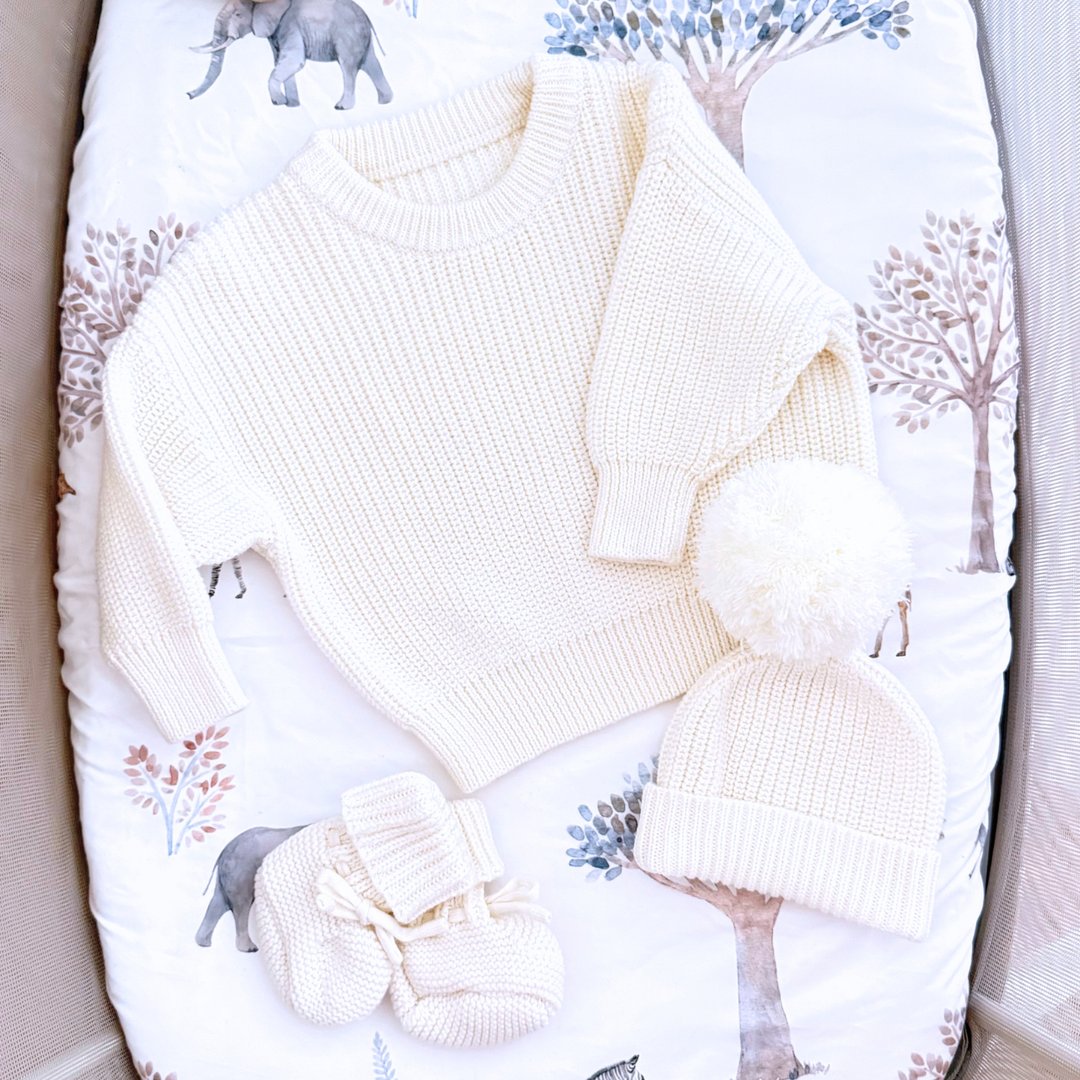 Personalised Chunky Knit Sweater - Ivory