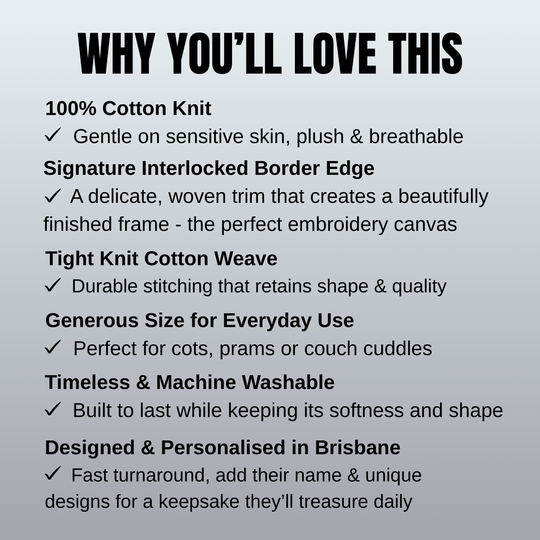 Limited Edition Knit Baby Blanket - Interlocked Trim Detail (Baby Pink)