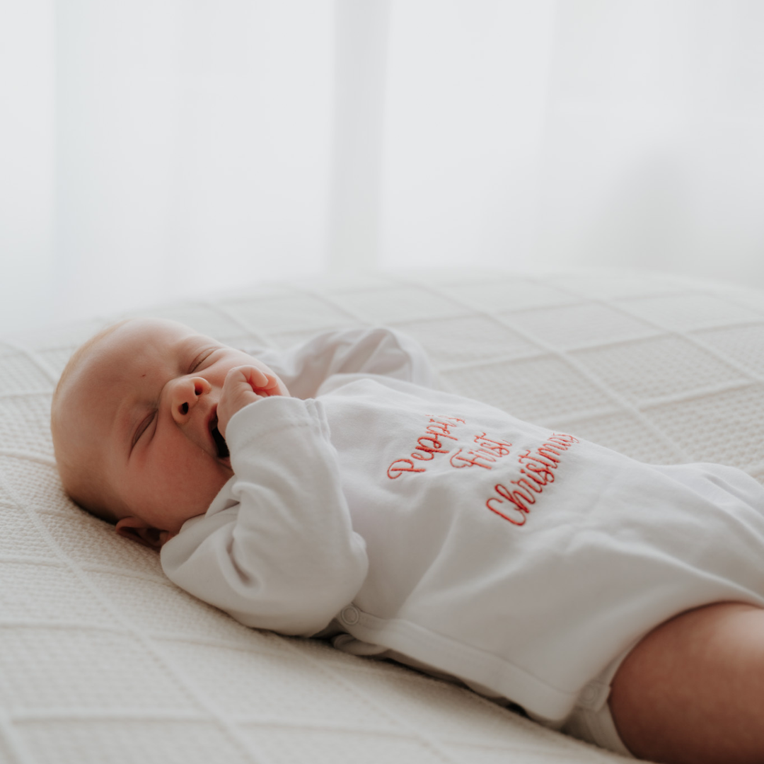 Baby's First Christmas Kimono-Style Onesie