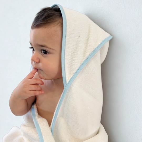 Twin Pack - Luxe Baby Hooded Bath Towels - Baby Blue