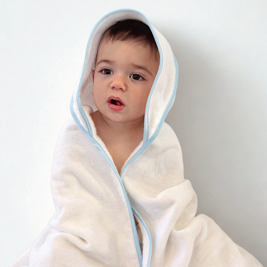 Twin Pack - Luxe Baby Hooded Bath Towels - Baby Blue