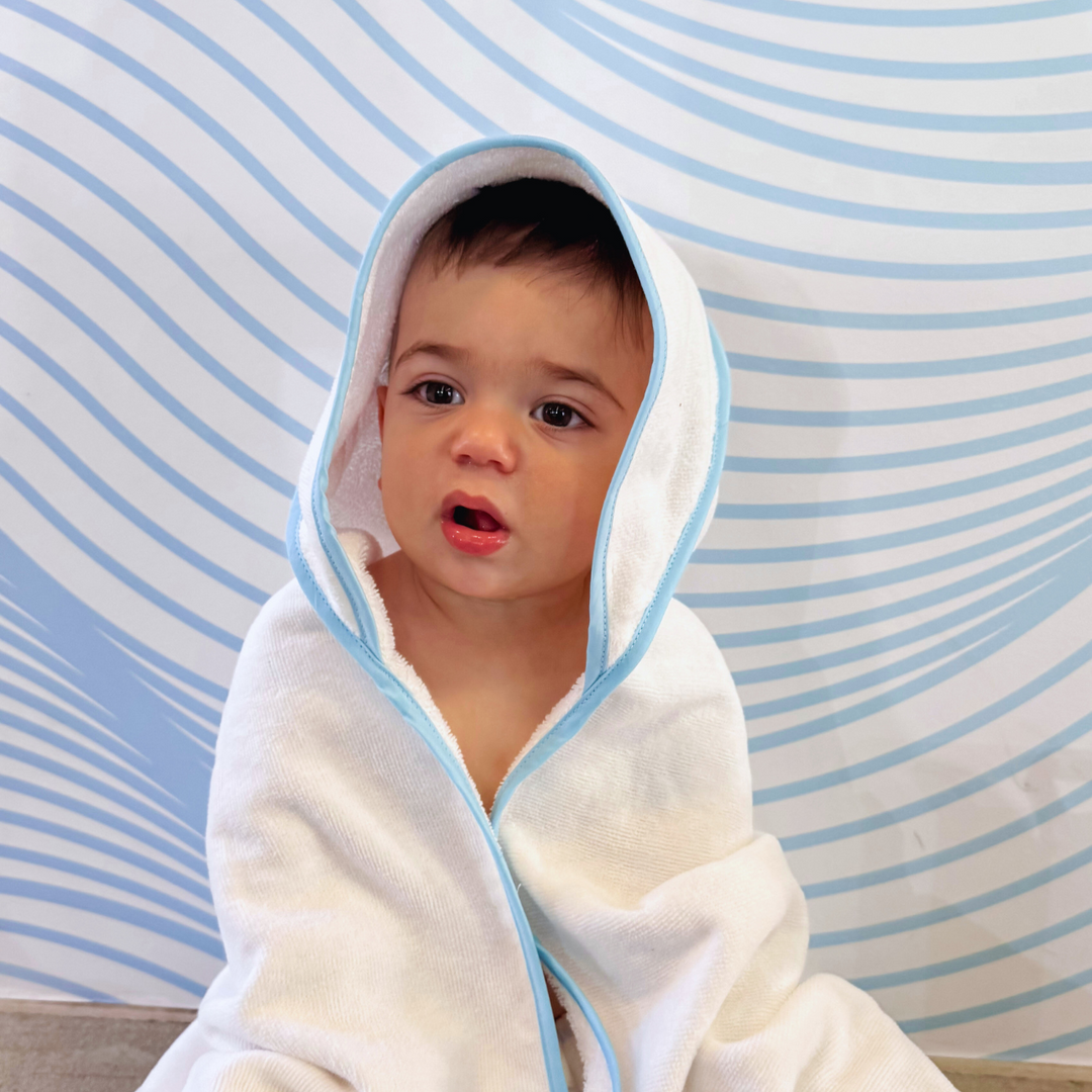 Twin Pack - Luxe Baby Hooded Bath Towels - Baby Blue