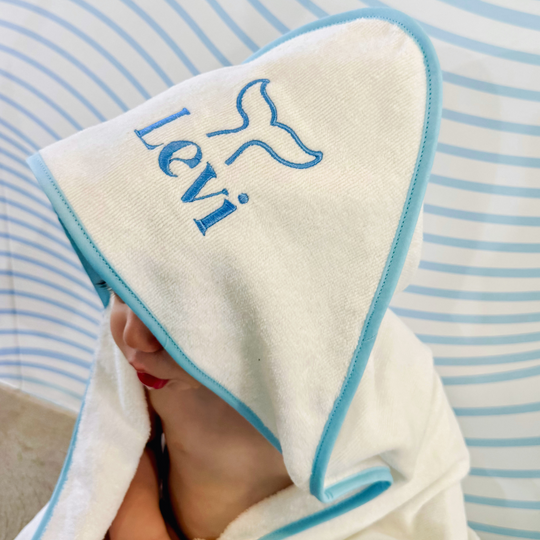 Twin Pack - Luxe Baby Hooded Bath Towels - Baby Blue