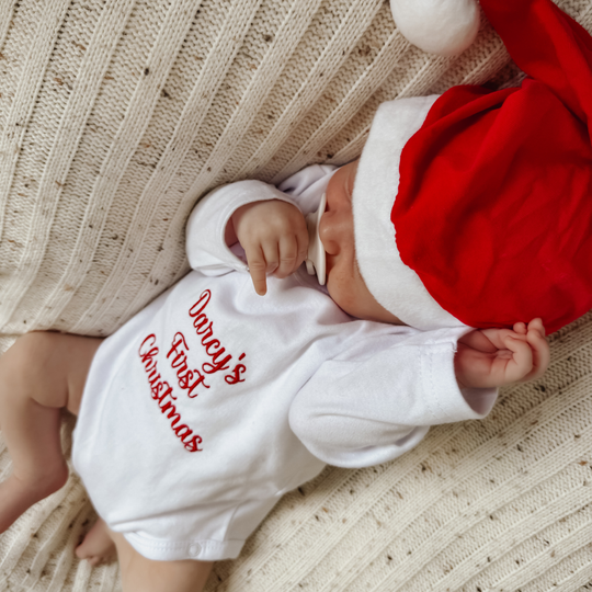 Baby's First Christmas Kimono-Style Onesie