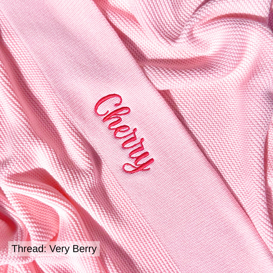 Personalised Cotton Knit Baby Blanket - Baby Pink