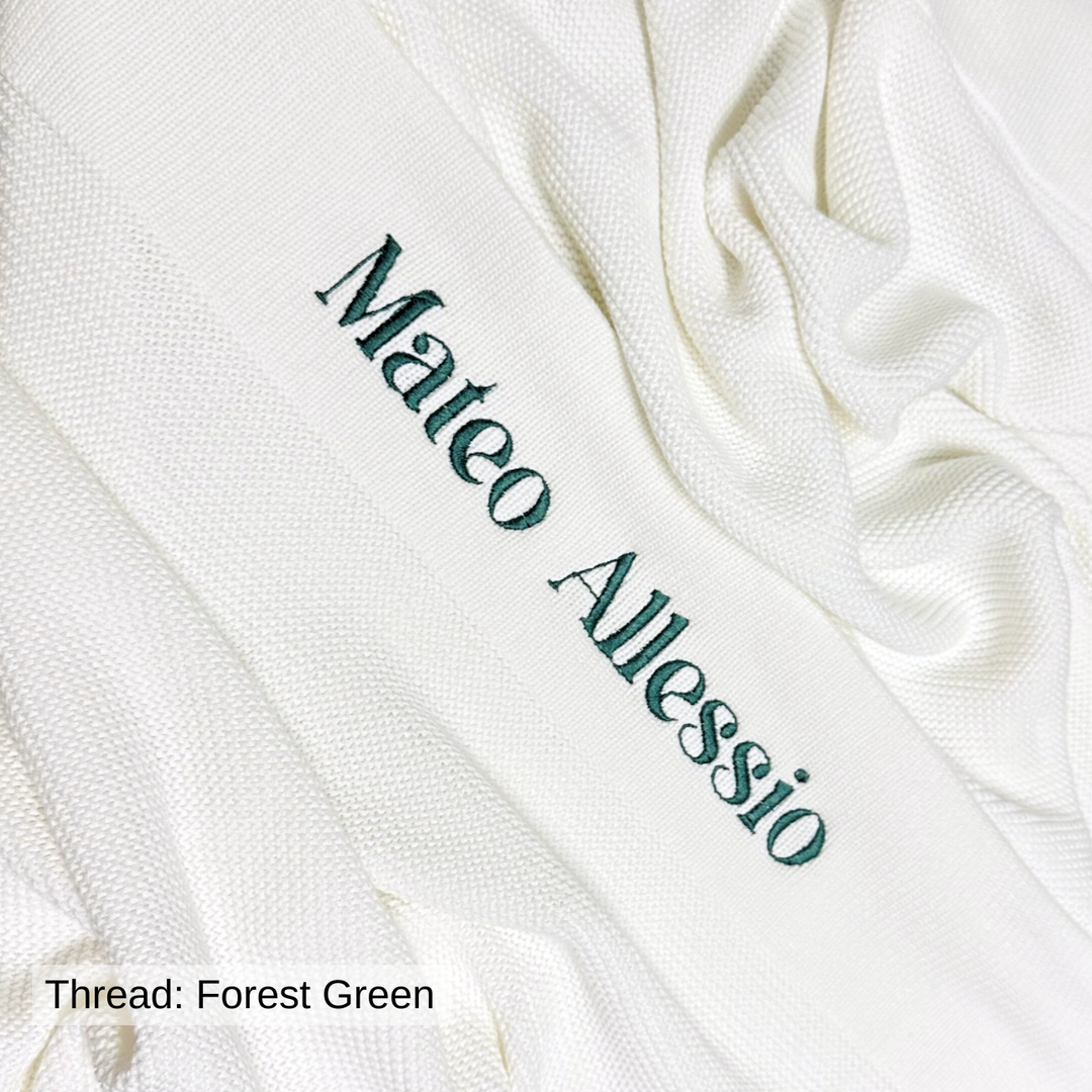 Personalised Cotton Knit Baby Blanket - Ivory