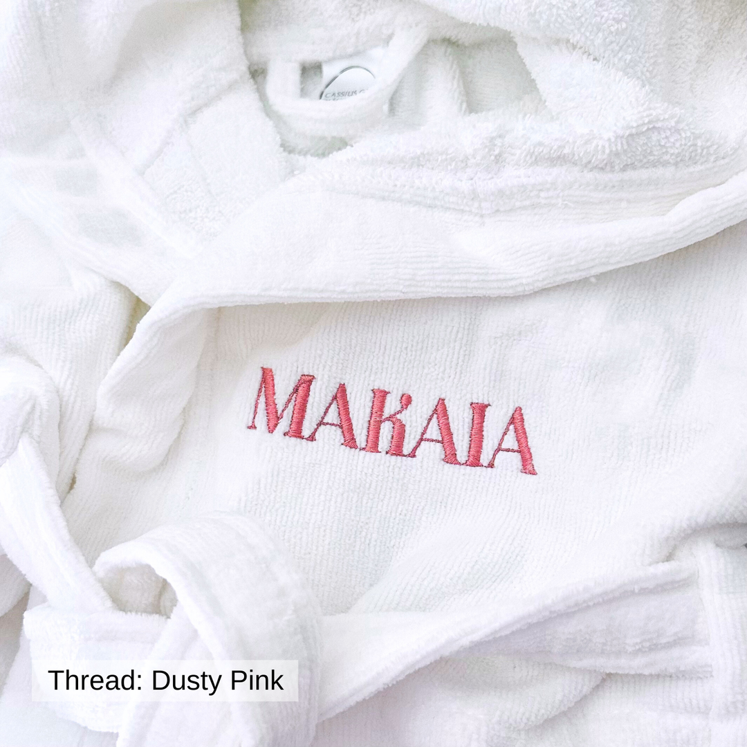 Premium Swim & Bath Robe - White - Design Your Way