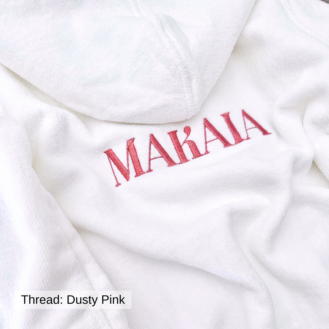 Premium Swim & Bath Robe - White - Design Your Way