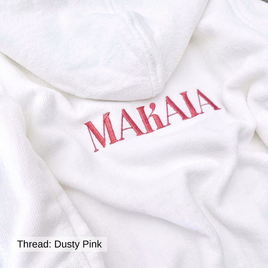 Premium Swim & Bath Robe - White - Design Your Way