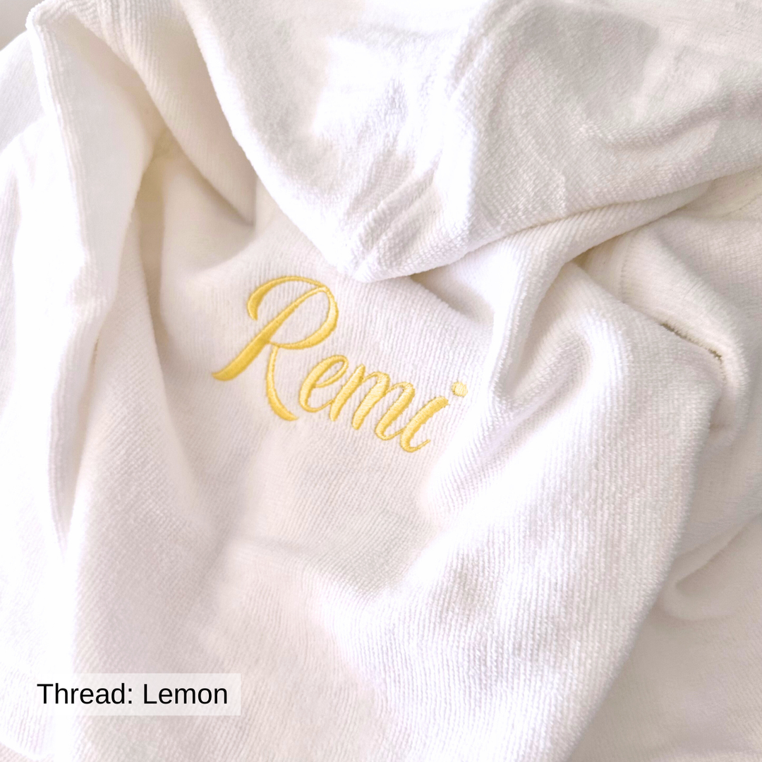 Premium Swim & Bath Robe - White - Design Your Way