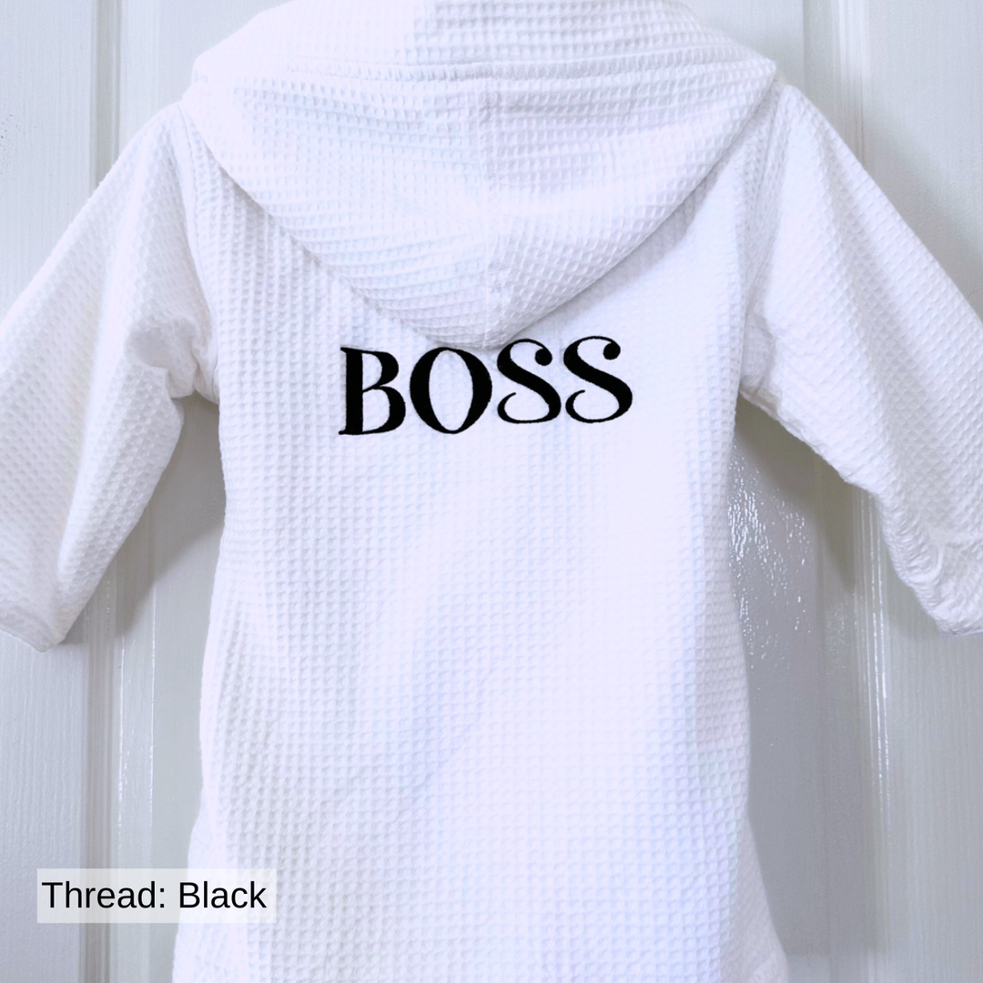 Signature White Waffle Lined Resort Robe - Design Your Way