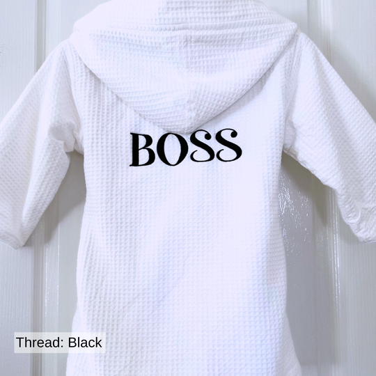 Signature White Waffle Lined Resort Robe - Design Your Way