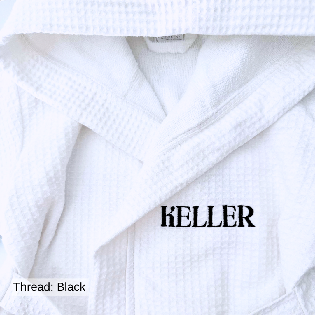 Signature White Waffle Lined Resort Robe - Design Your Way