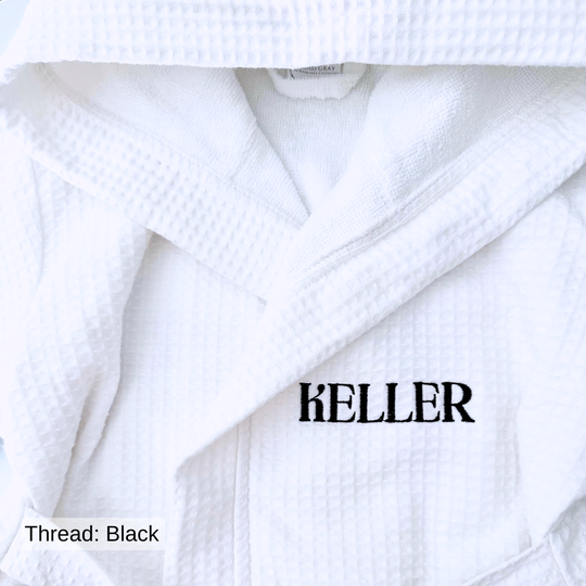 Signature White Waffle Lined Resort Robe - Design Your Way