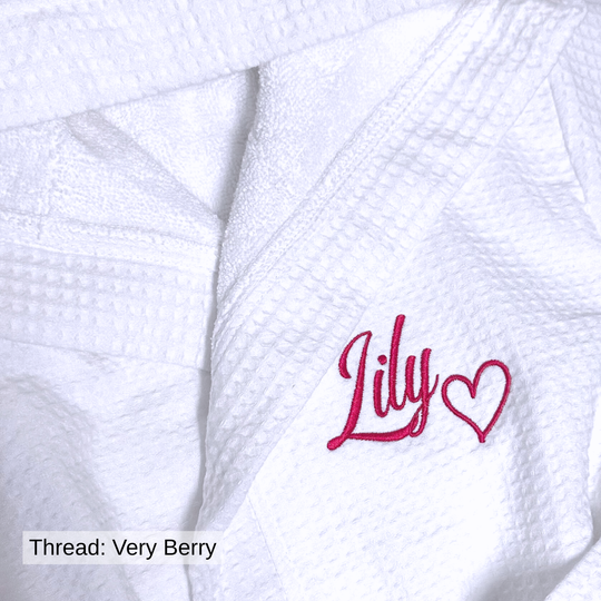 Signature White Waffle Lined Resort Robe - Design Your Way