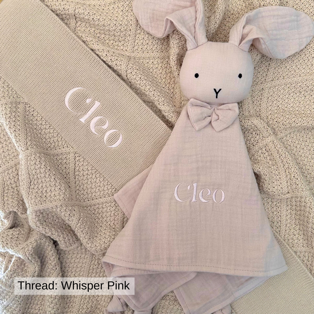 Personalised Diamond Knit Baby Blanket - Oatmeal