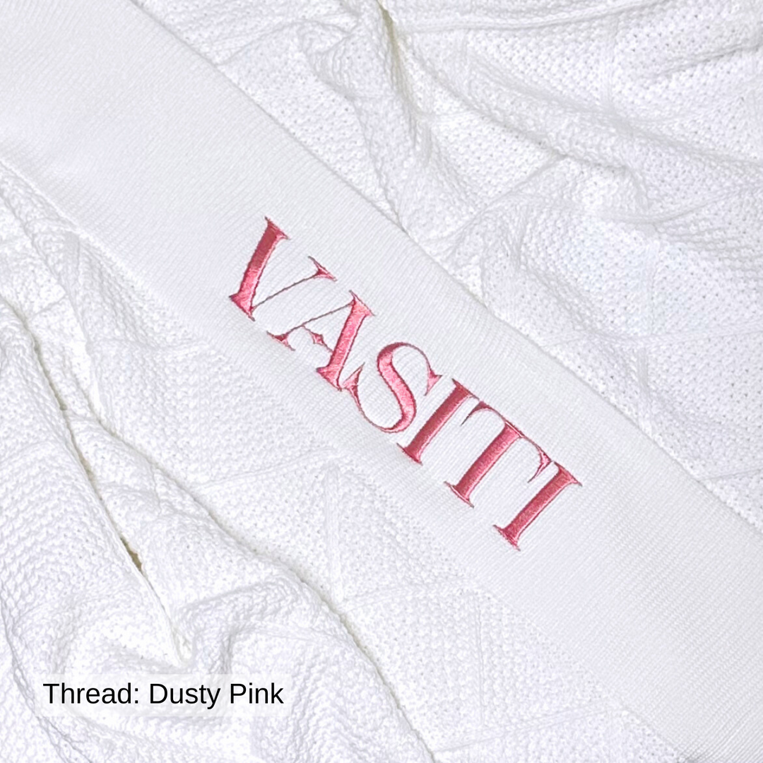 Personalised Diamond Knit Baby Blanket - Ivory
