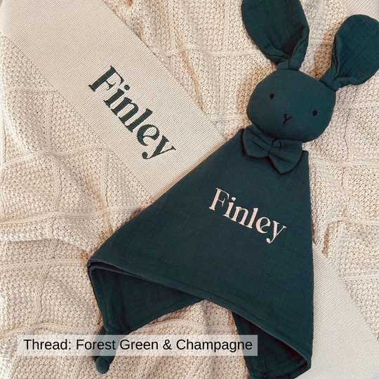 Personalised Diamond Knit Baby Blanket - Oatmeal