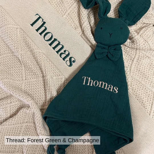 Personalised Diamond Knit Baby Blanket - Oatmeal