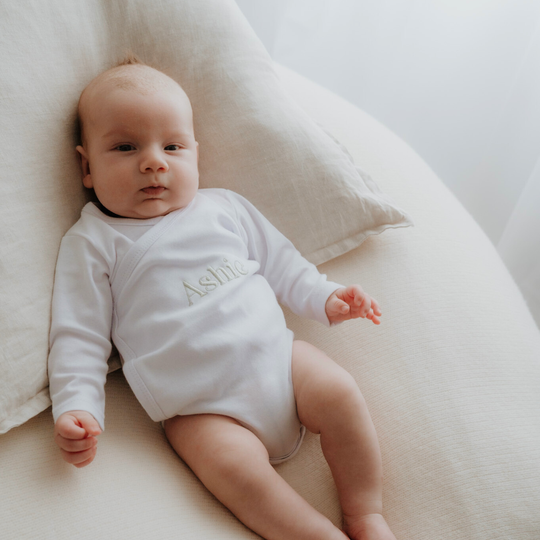 Personalised Kimono-Style Baby Onesie