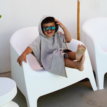 Luxe Bath & Swim Poncho - Stone Beige with Side Closures