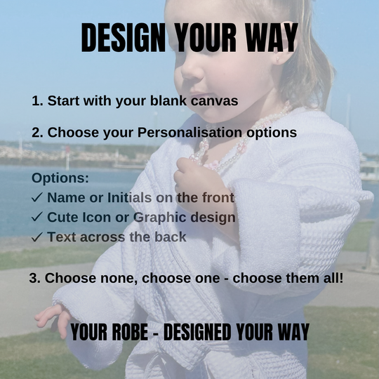 Signature White Waffle Lined Resort Robe - Design Your Way